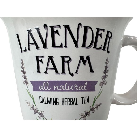 Open Road Brands Lavender Farm Calming Herbal Tea Ceramic Mug Cottage Flower NEW - Picture 2 of 11